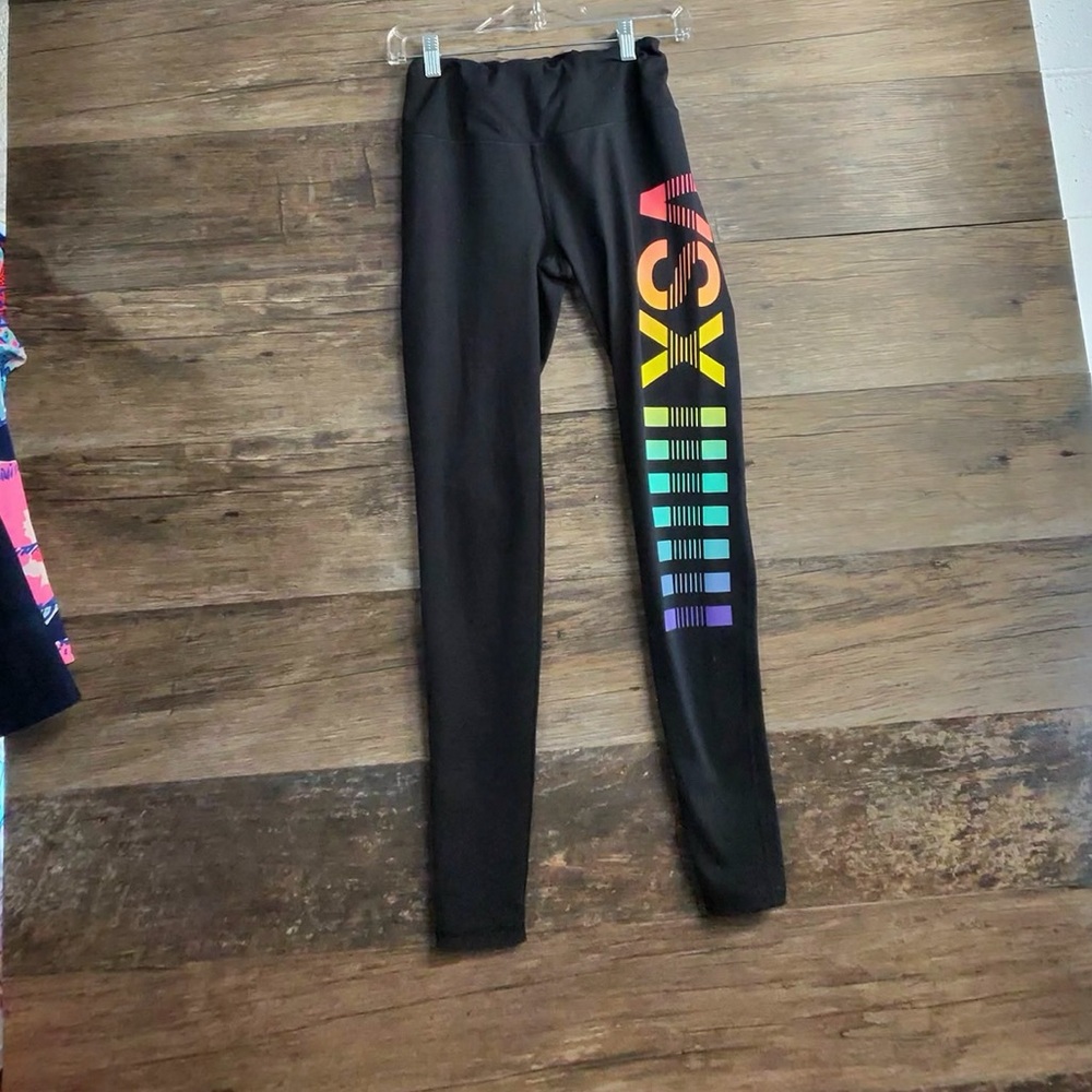 VSX Black Leggings with Multicolor Logo
